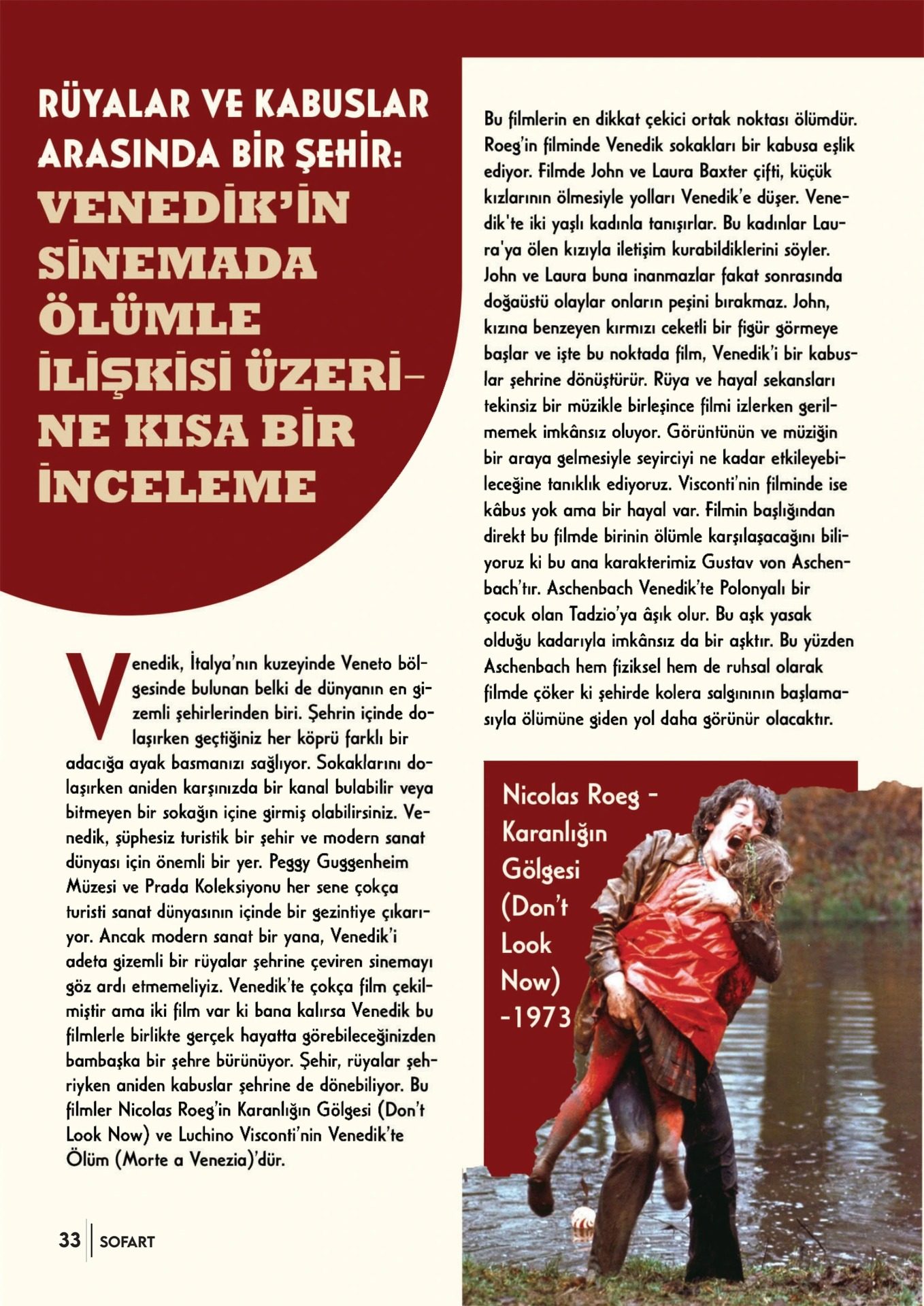 Rüyalar ve Kabuslar Arasında Bir Şehir: Venedik’in Sinemada Ölümle İlişkisi Üzerine Kısa Bir İnceleme